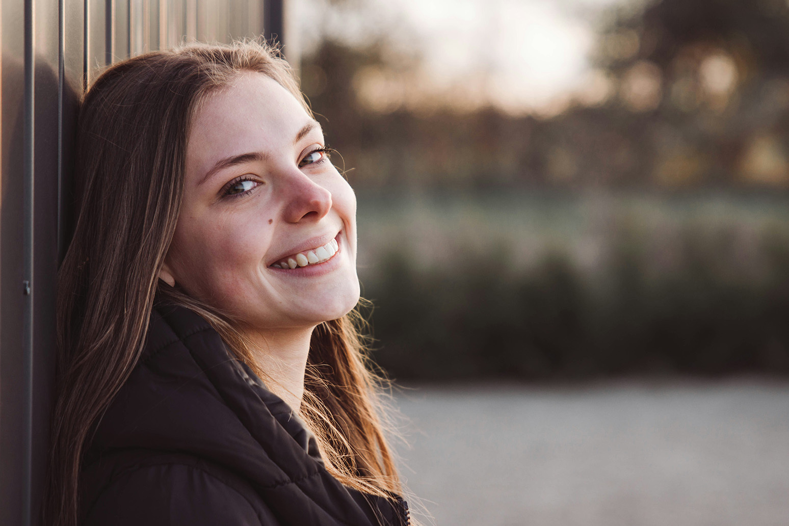 Woman smiling